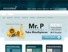 Tablet Screenshot of potenzamusic.com
